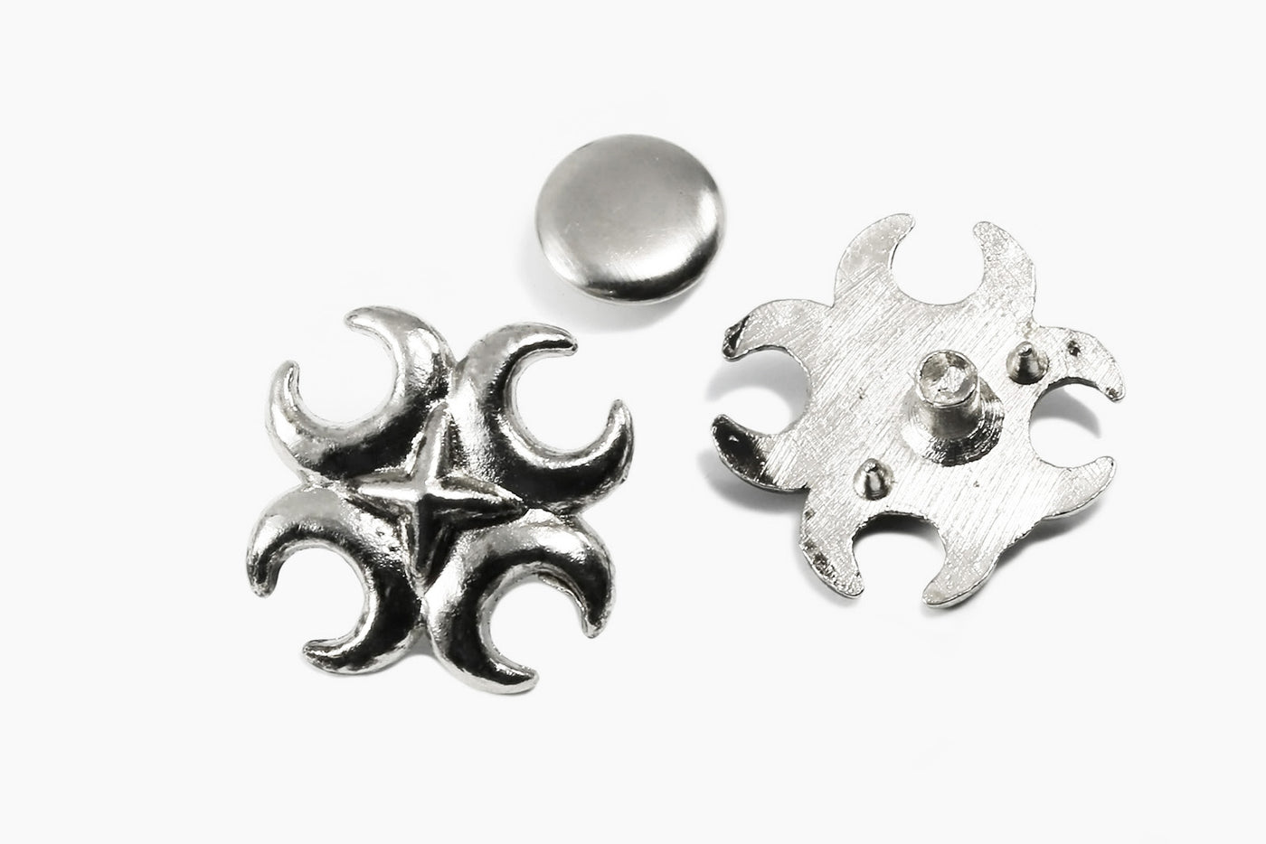 Zierniete Ornament, 15 x 15 mm, 5 Stück