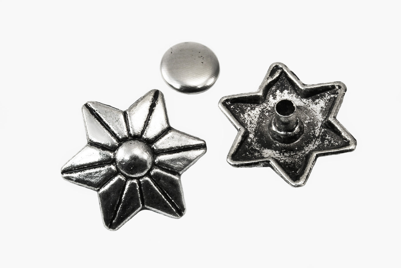 Zierniete Blume, 19 x 19 mm, 5 Stück