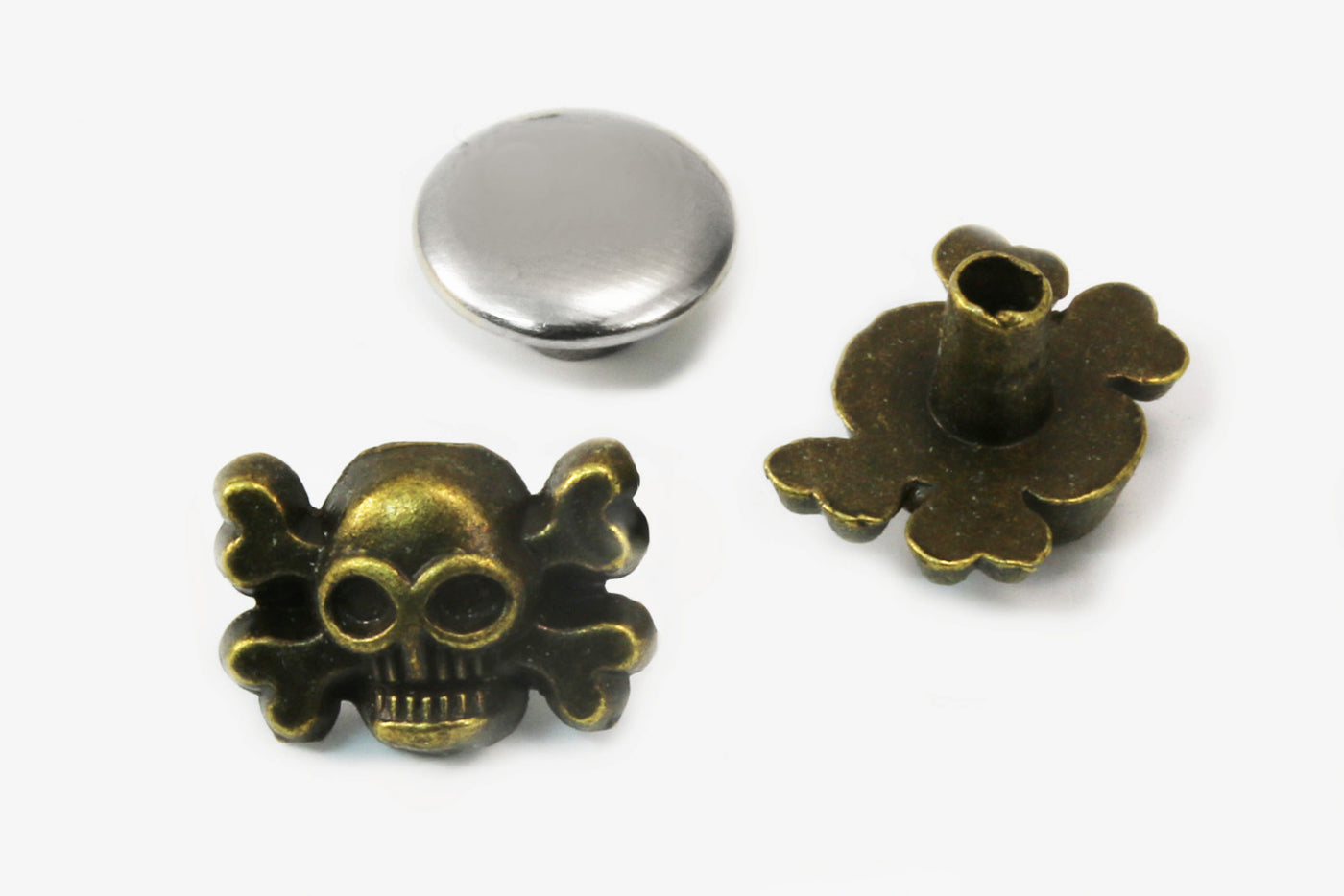 Zierniete Schädel, 8 x 10 mm, 8 Stück