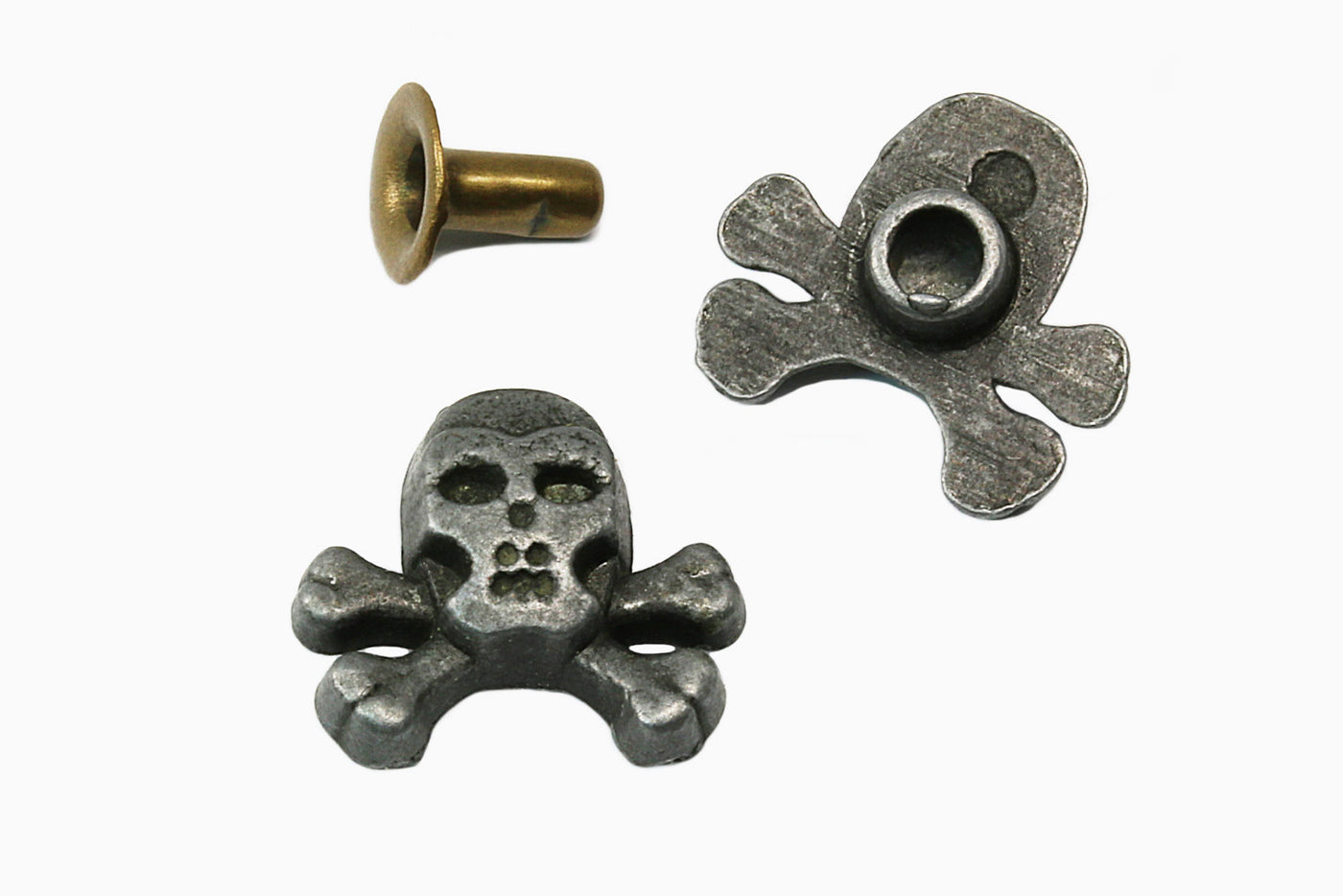 Zierniete Schädel, 11 x 13 mm, 5 Stück
