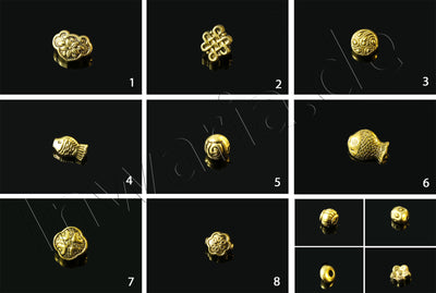 Metallperlen, Zwischenperlen, goldfarben
