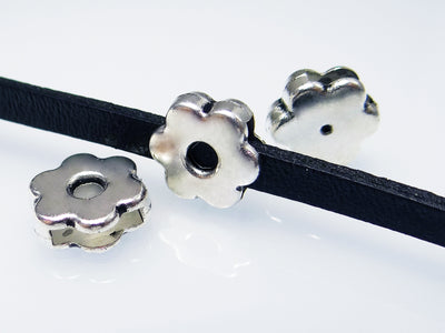 Schiebeperle, 13 x 13 x 5 mm, 5 Stück