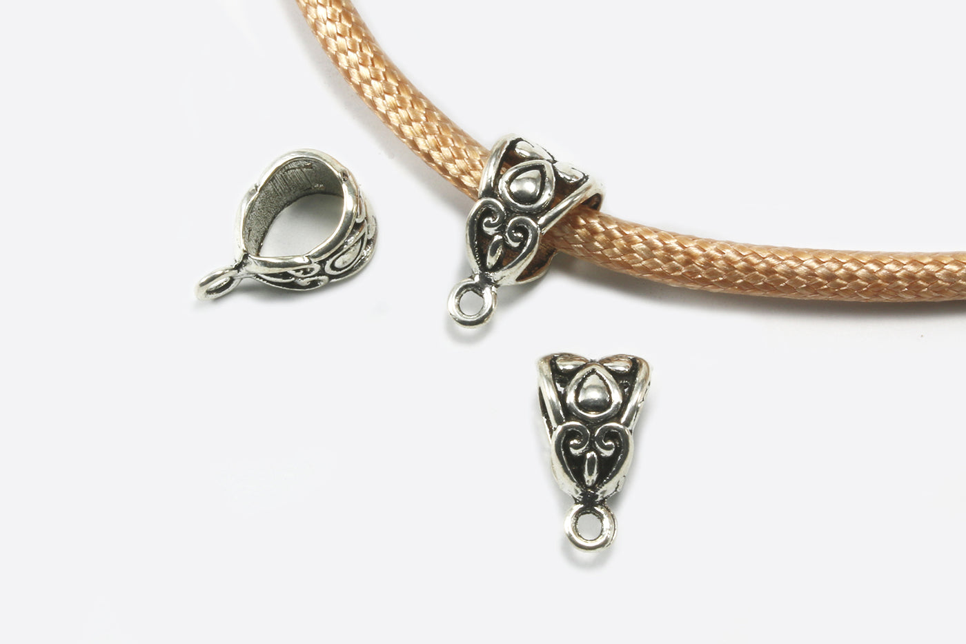 Anhängerverbinder mit Schlaufe, 14 x 8 mm, 10 Stück