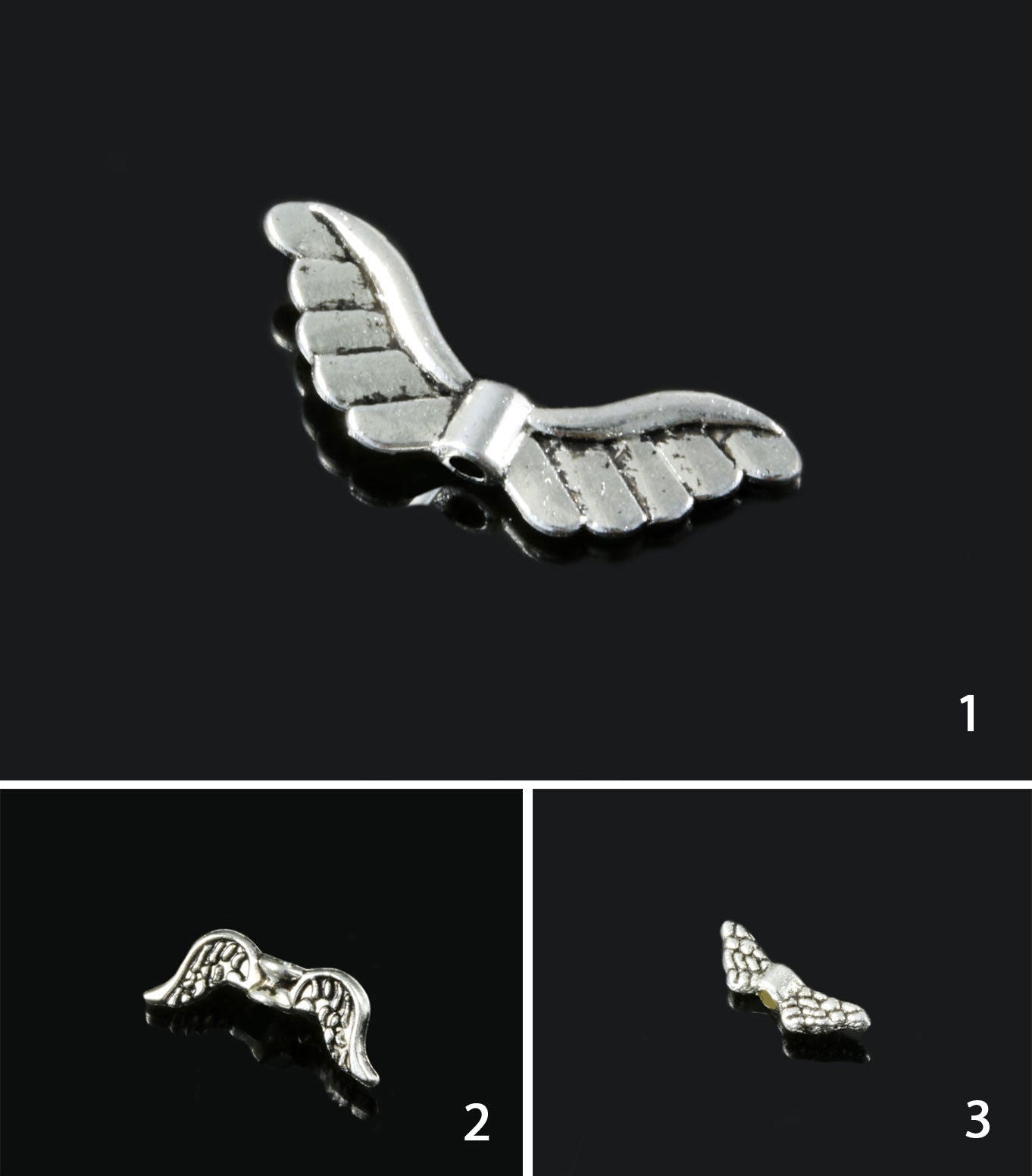 Zwischenperlen, Metall, silberfarben