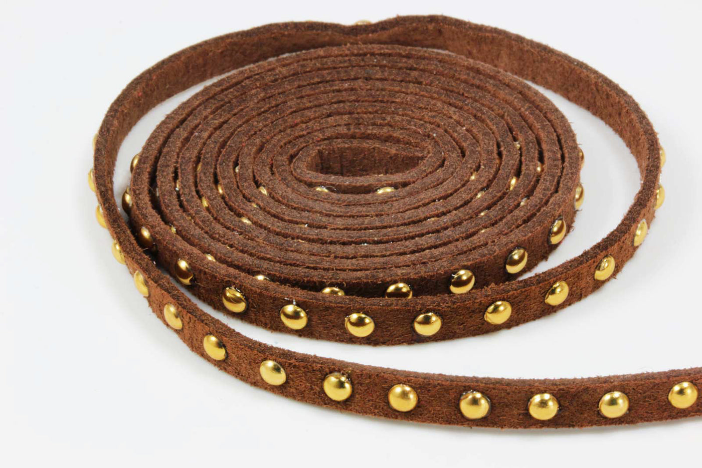 Weiches Band mit Nieten Kunstwildleder, 5mm, 1m