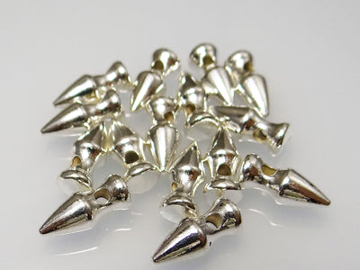 Schmuckniete mit Loch zum Aufhängen, 14 x 6 mm, 10 Stück