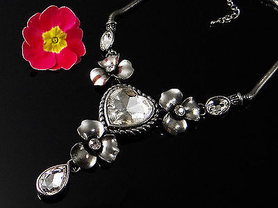Collier Strass Steine Kristall Kette Crystal Halskette Halsschmuck, neu