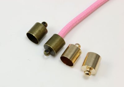Endkappen mit Öse Metallkappen Endteile Endhülsen Verbinder Endstücke, S54