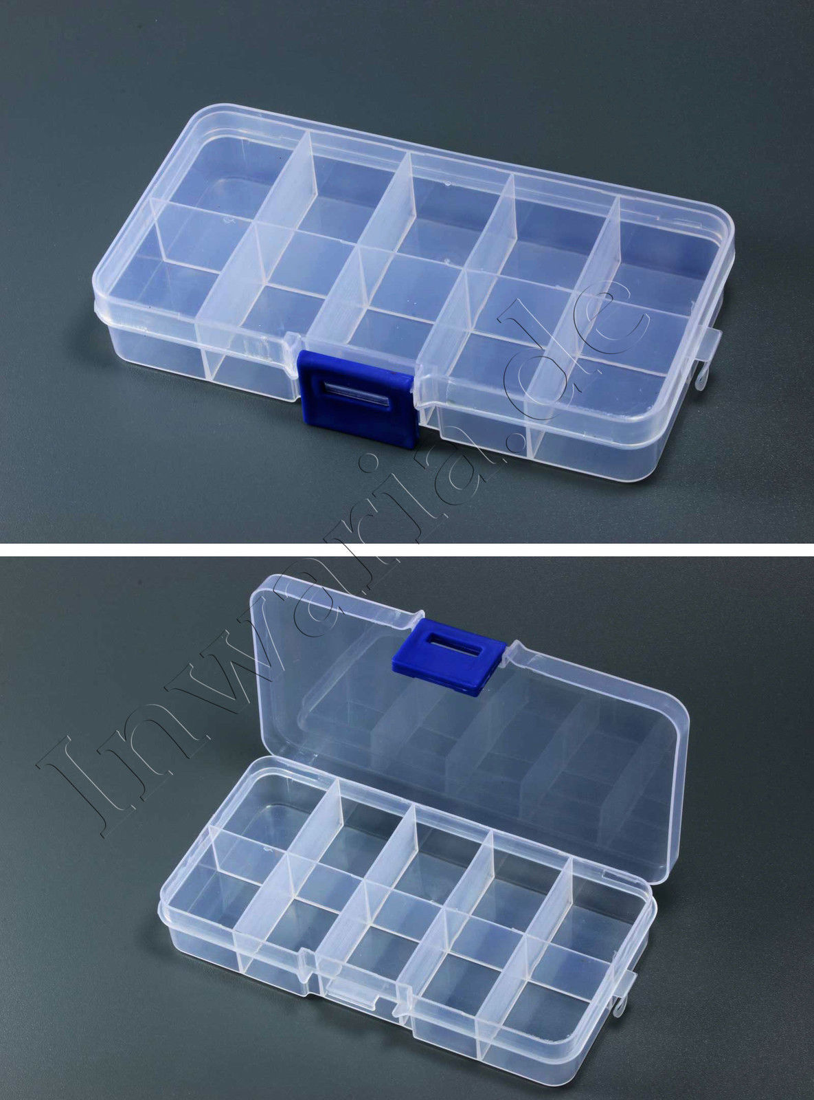 Sortimentskasten 5 Stk Sortierkiste Perlenbox Trennfächer Sortierbox Transparent