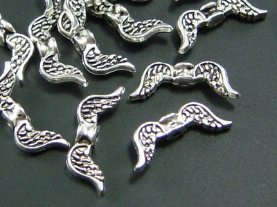 Zwischenperlen Engelsflügel, 8 x 20 mm, 10 Stück