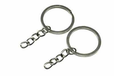 Schlüsselringe flach Ø 25/28/30 mm mit Kette Ketchen Schlüsselring