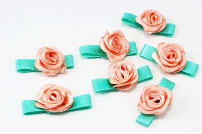 Satin Rosen, 15 mm, 20 Stück