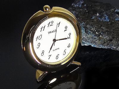 Tischuhr Miniaturuhr Miniuhr Miniatur Uhr Bürouhr Goldfarben Silberfarben, neu