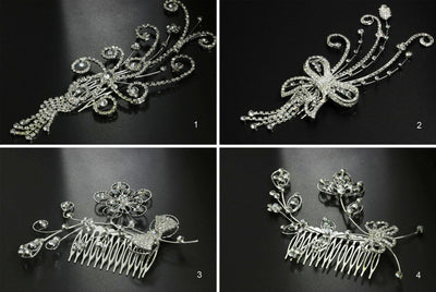 Haarkamm mit Strass Haargesteck Kopfschmuck groß Strasssteine, neu