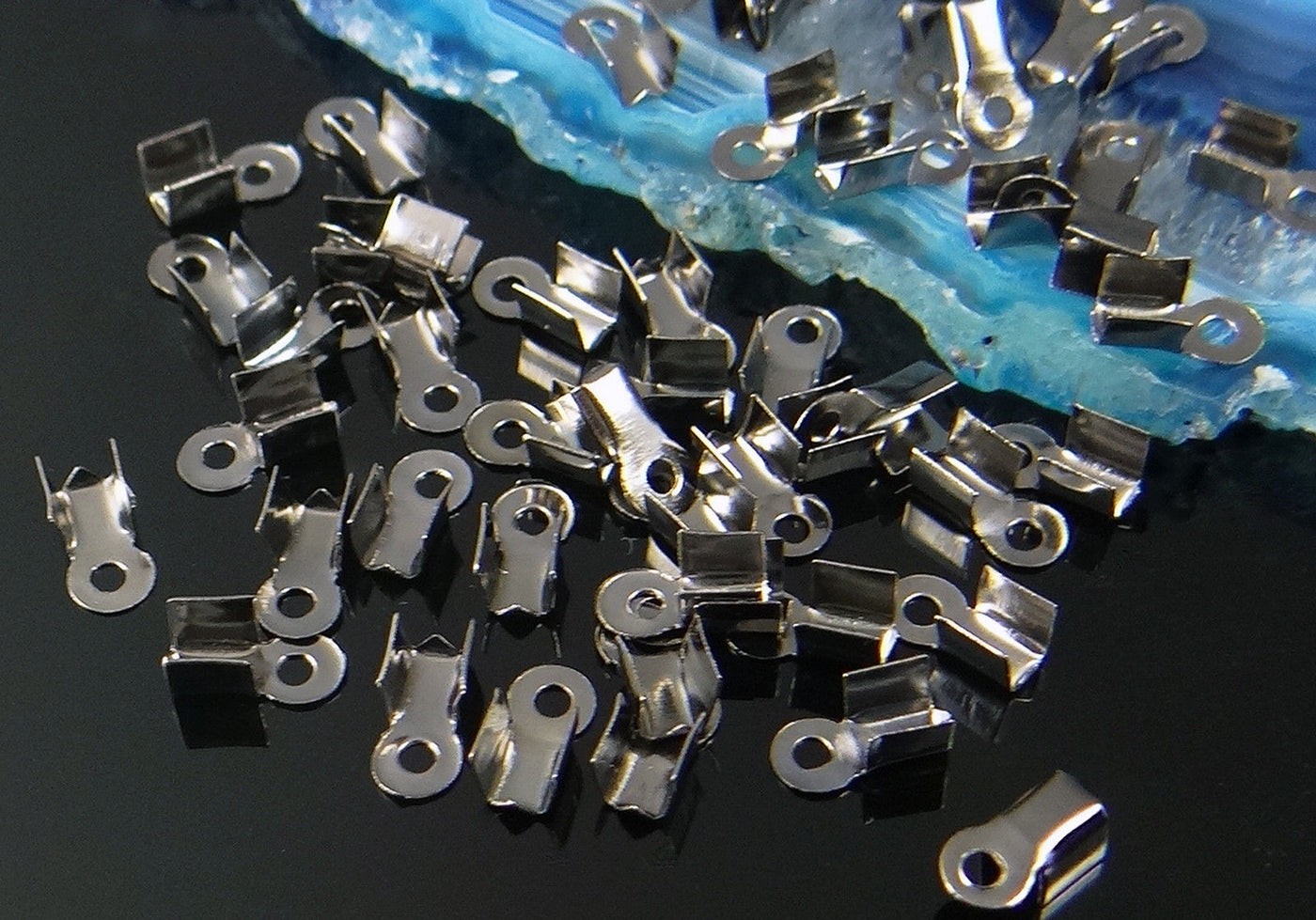 Klemmbleche 50 Stk. Endteile 9x3,5 mm Verbinder Endstücke Klemme, S15