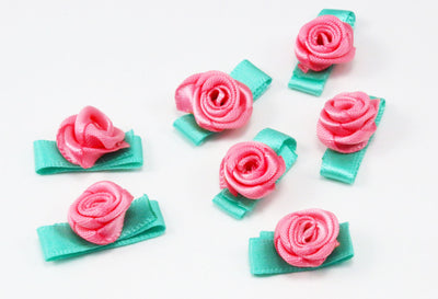 Satin Rosen, 15 mm, 20 Stück