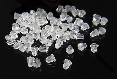 Ohrstecker Verschluss, 5 x 4 mm, Silikon