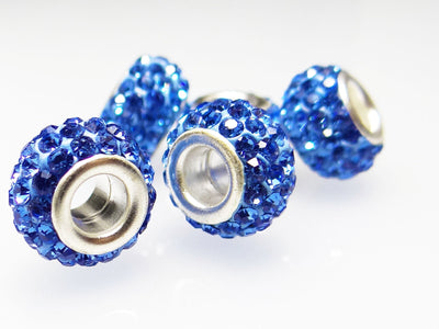 European Bead Kristall Glas Element, 13 x 8 mm