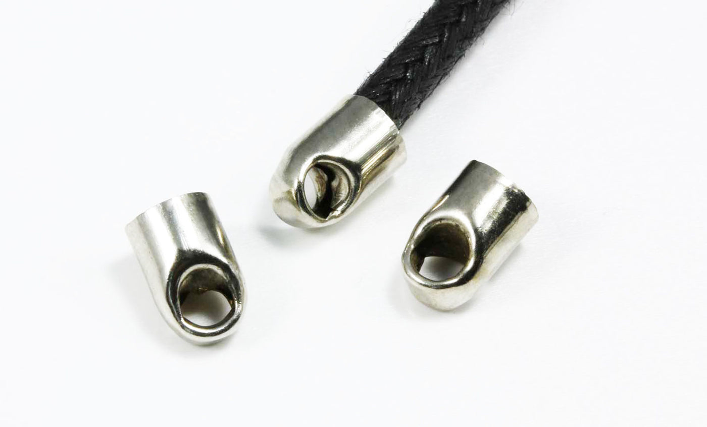 Endkappen mit Öse Metallkappen Endteile Endhülsen Verbinder Endstücke, S54