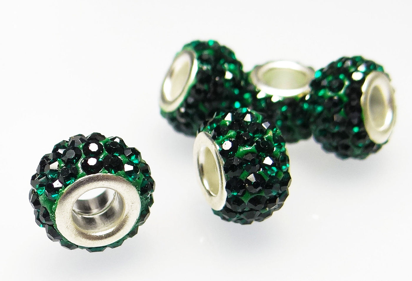 European Bead Kristall Glas Element, 13 x 8 mm