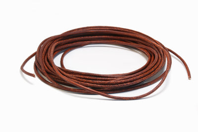 Lederband rund, natur, matt, Ø 4 mm, 1 m, Echt Leder