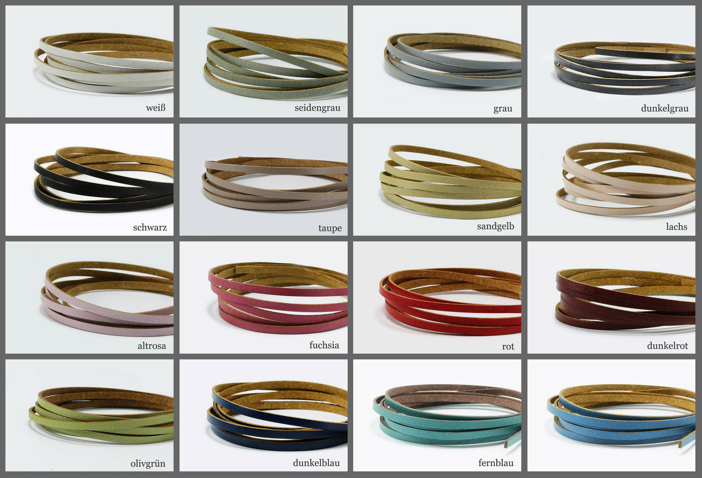 Lederband flach, 3 mm, 120 cm