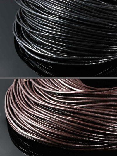 Lederband rund, Ø 5 mm, 1 m, Echt Leder