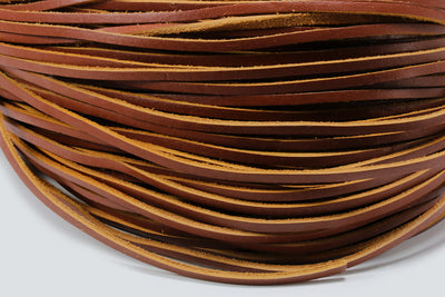 Lederband flach, 3 mm, 1 m, Echt Leder