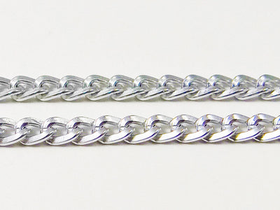 Metallkette Aluminium 5x7mm 1m Panzerkette Alukette Meterware Gliederkette, 1805