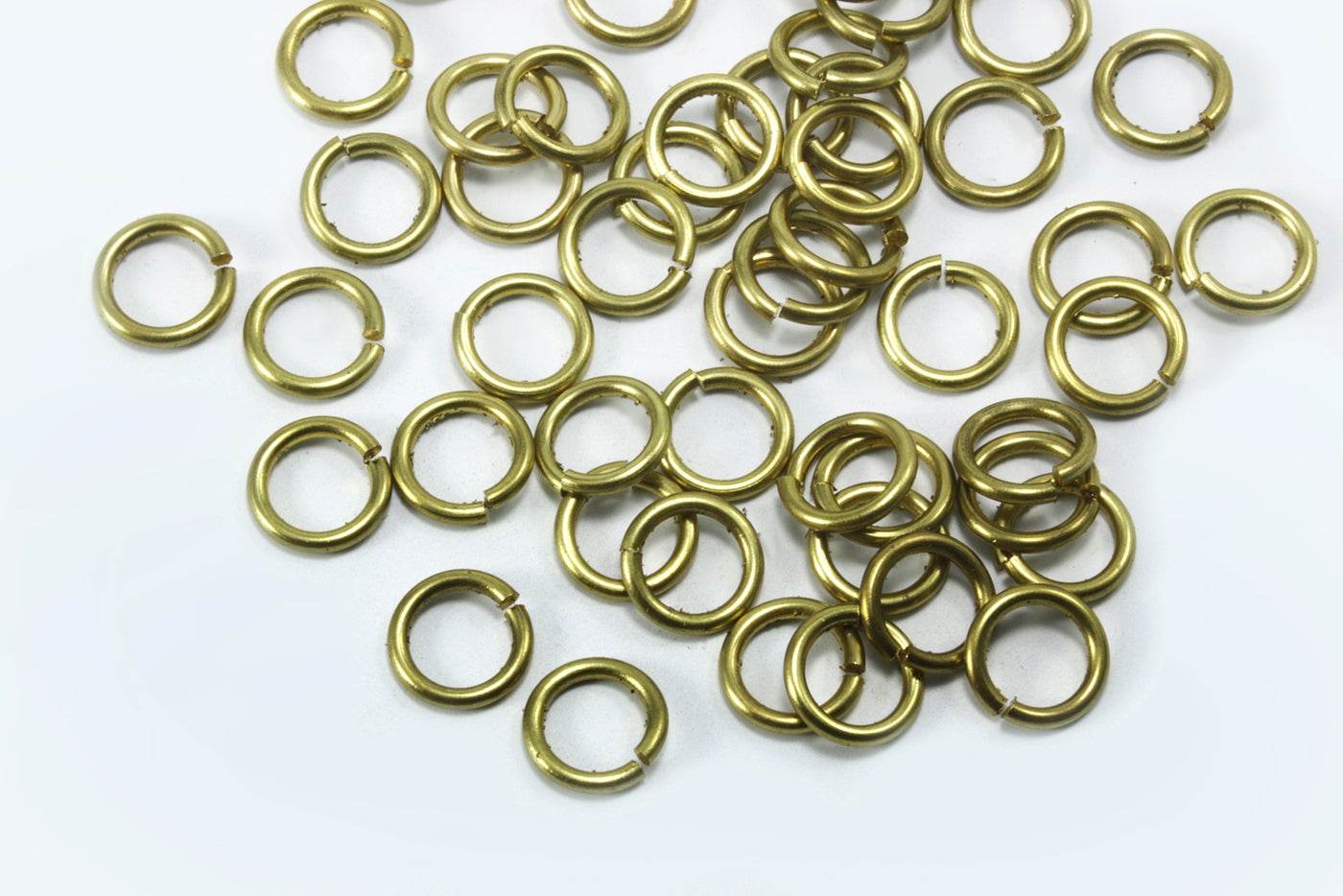 Binderinge aus massivem Messing, Ø 5 mm, Drahtstärke 1 mm