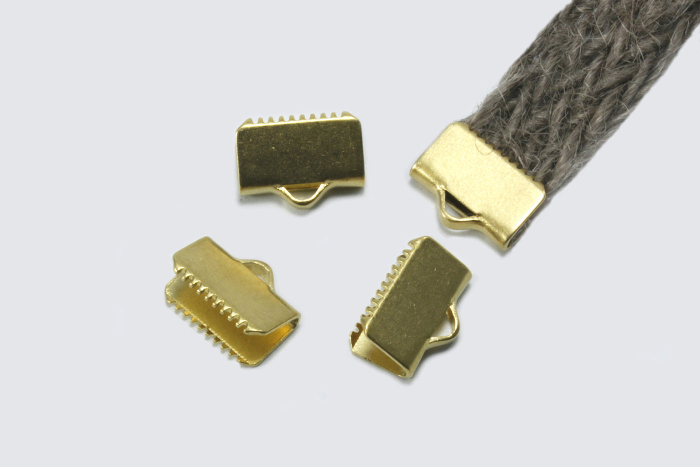 Endkappen flach, 10 mm, aus massivem Messing