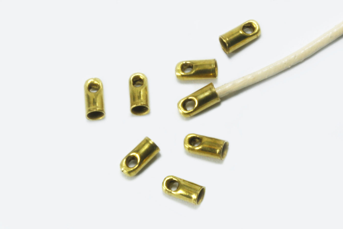 Endkappen für Bänder bis 1 mm, aus massivem Messing