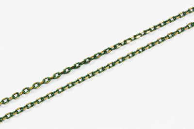 Feine Ankerkette, 1,8 x 2,8 mm, 1 m, Messing, Meterware