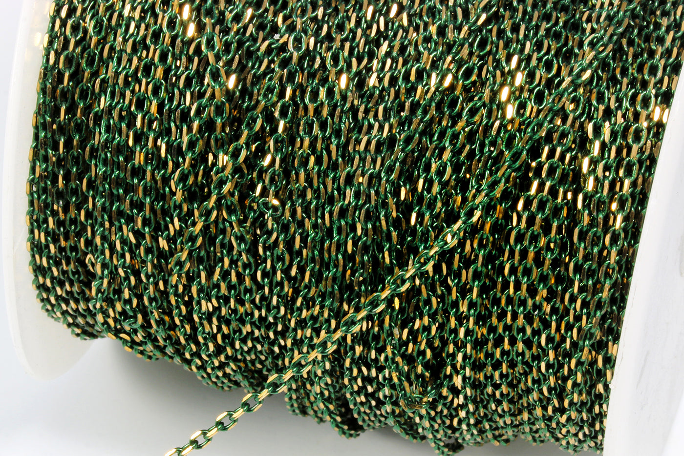Feine Ankerkette, 1,8 x 2,8 mm, 1 m, Messing, Meterware