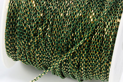 Feine Ankerkette, 1,8 x 2,8 mm, 1 m, Messing, Meterware