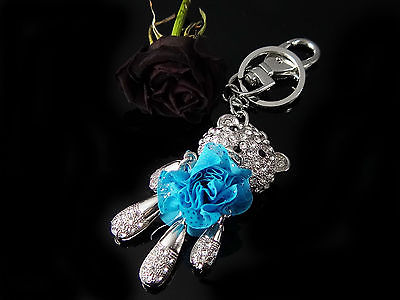 Schlüsselanhänger Teddybär Strass Steine Taschenanhänger neu, #1