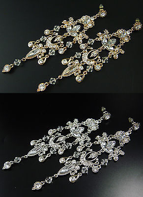XXL Ohrhänger 13 cm Ohrringe 1 Paar Silberfarben Ohrschmuck, neu