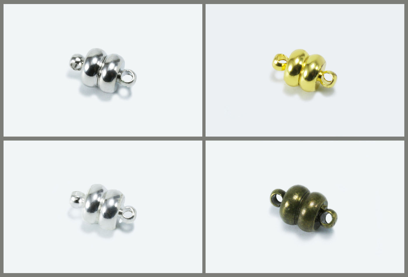 Magnetverschluss mit Ösen, 7 x 12 mm