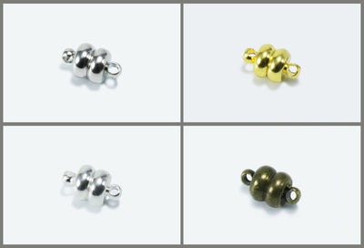 Magnetverschluss mit Ösen, 7 x 12 mm