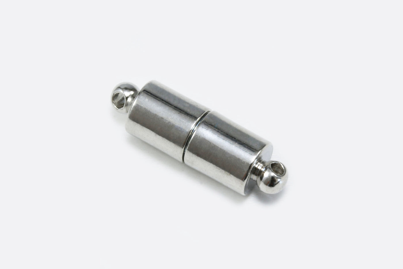 Magnetverschluss mit Ösen, 15 x 5 mm, silberfarben