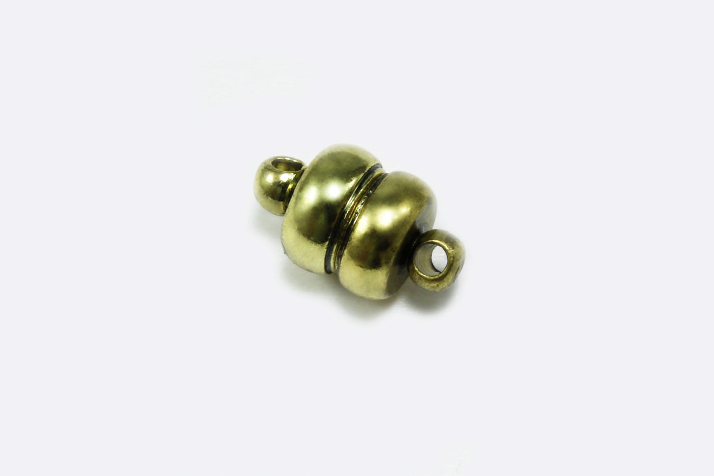 Magnetverschluss mit Ösen, 12 x 7 mm, messingfarben
