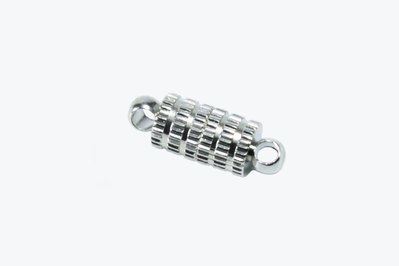 Magnetverschluss mit Ösen, 14 x 5 mm, silberfarben