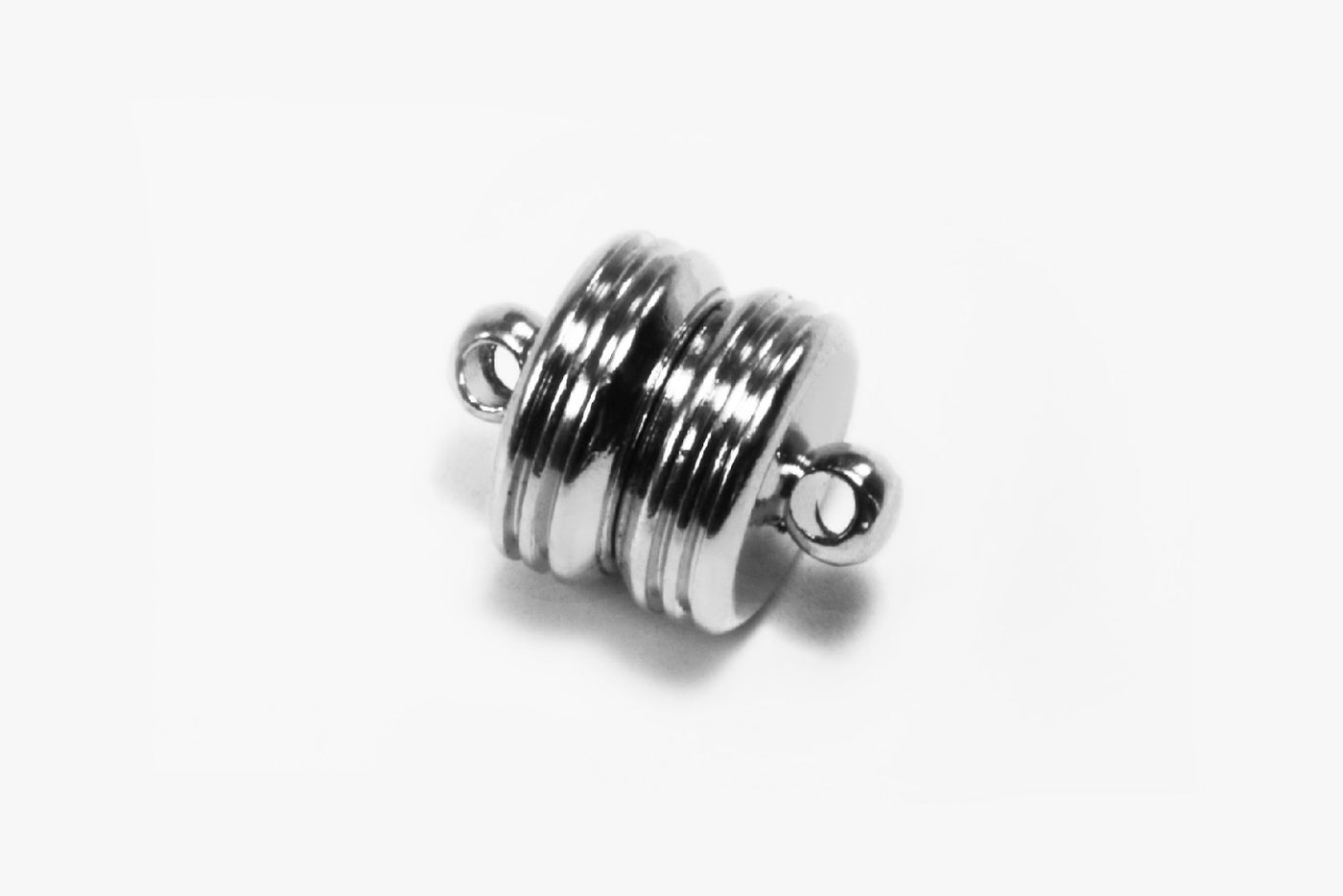 Magnetverschluss mit Ösen, 13 x 10 mm, silberfarben