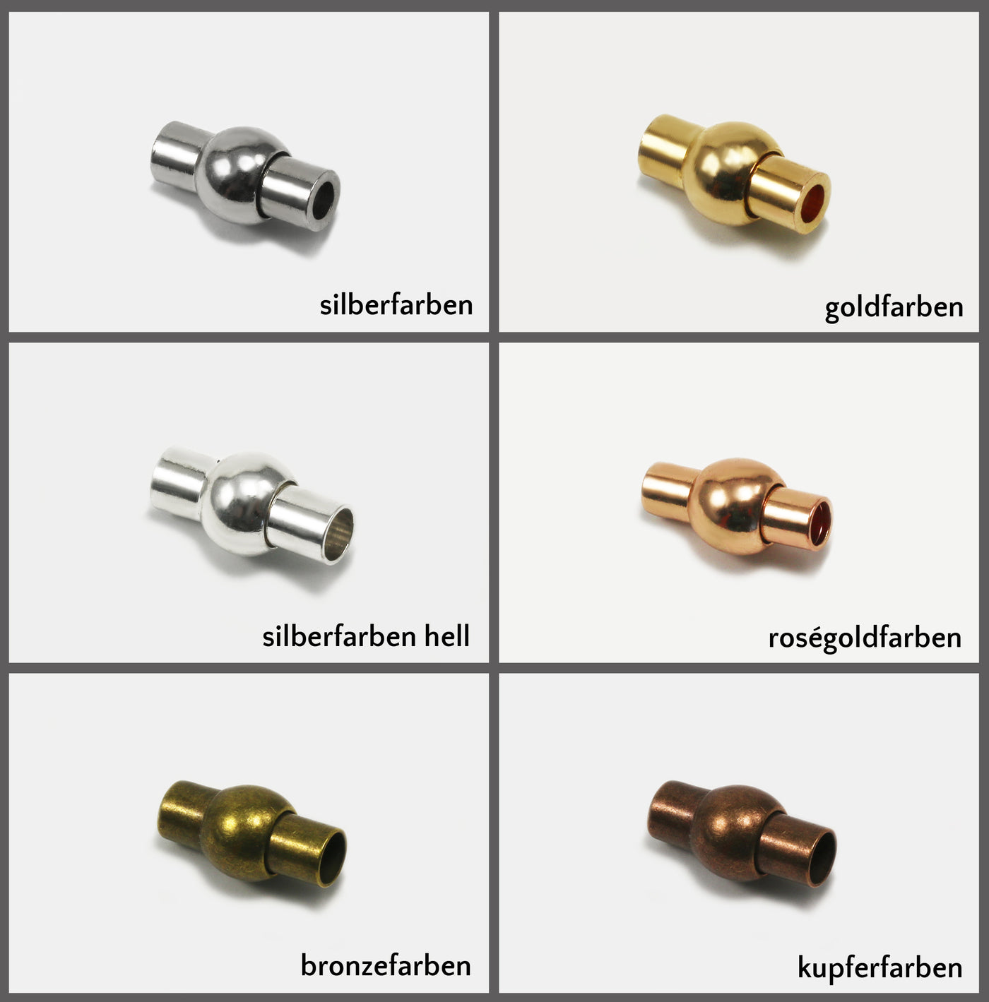 Magnetverschluss zum Einkleben, Innendurchmesser 4 mm