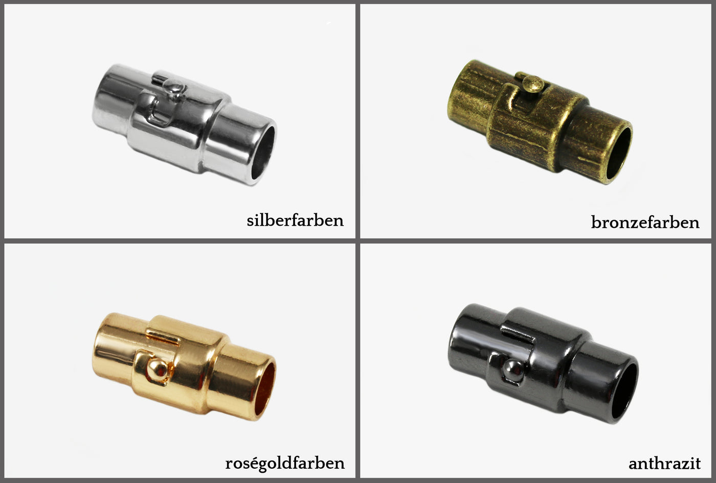 Magnet- Bajonettverschluss für Bänder bis Ø 4 mm
