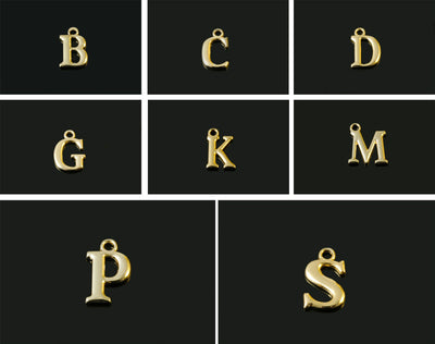 Anhänger Buchstaben, Höhe 15,6 mm, hellgoldfarben