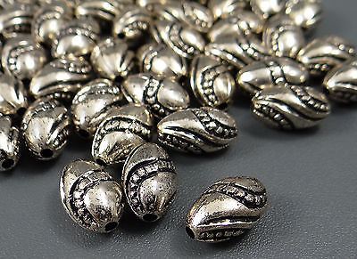 Kunststoffperlen, Oval, 13 x 7 mm, 20 Stück