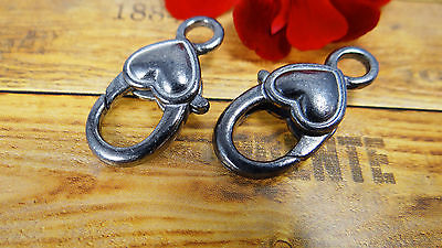 Karabiner Verschluss Herz, 28 x 13 mm, 2 Stück