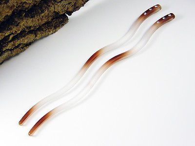Haarnadeln 1 Paar Strass Steine Acryl gewellt Haarstäbchen Haarstick ,#4
