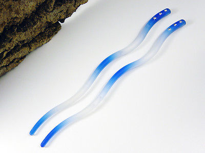 Haarnadeln 1 Paar Strass Steine Acryl gewellt Haarstäbchen Haarstick ,#4